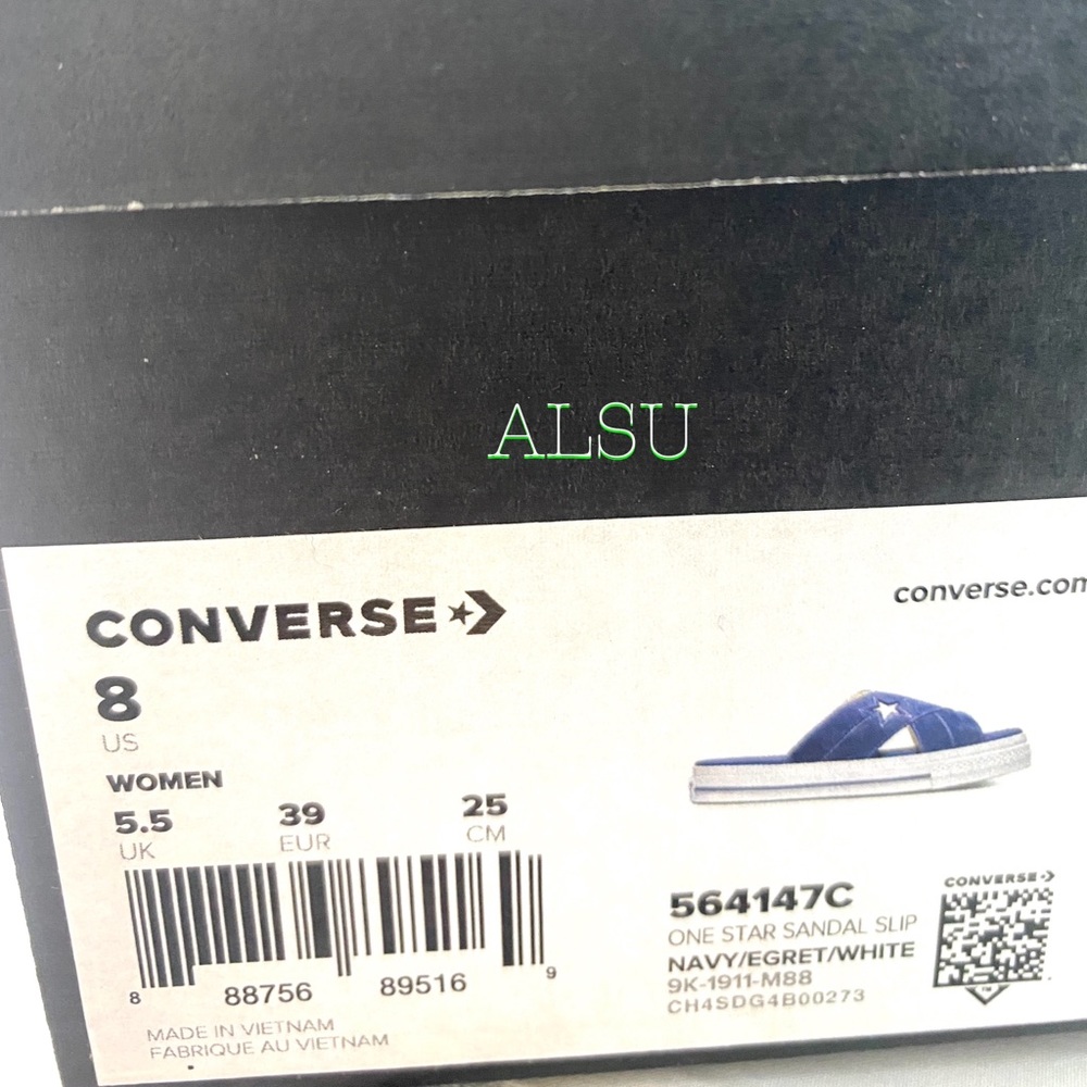 Converse One Star Sandal Slides Sip Navy Suede Women’s Sizes 564147C - Picture 12 of 12